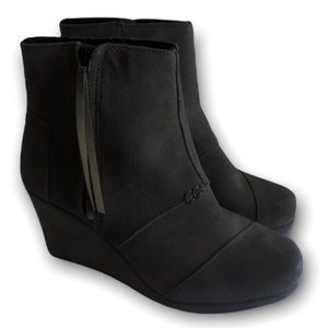 Toms Wedge Heeled Suede Ankle Boot